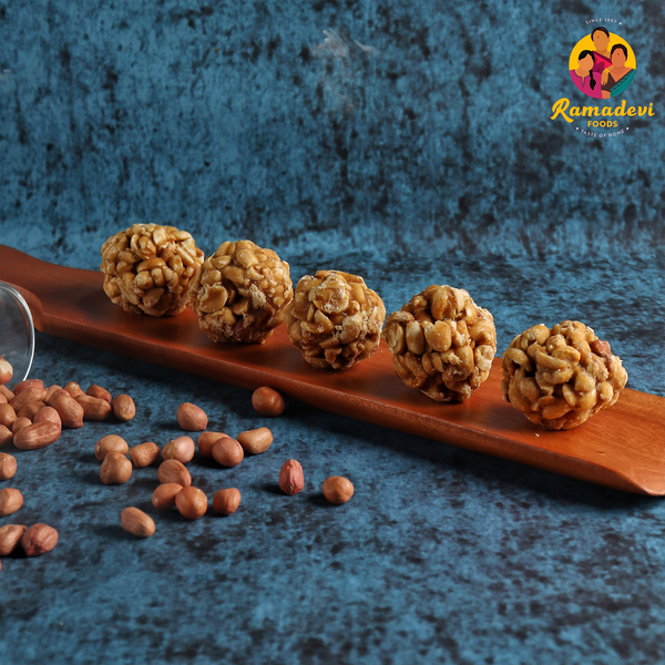 Jaggery dipped peanut laddu